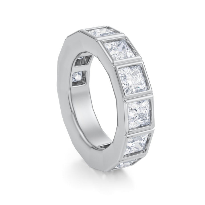 Princess Bezel Eternity Band