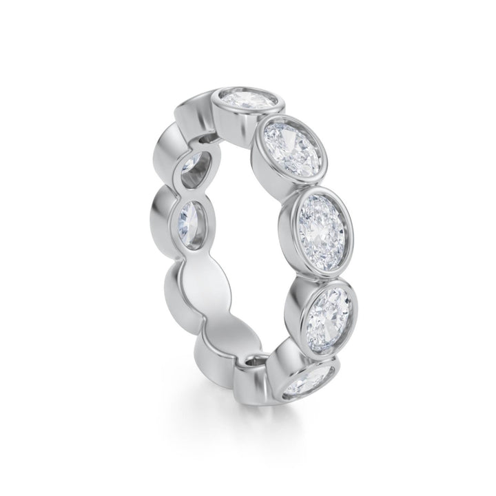 Oval Bezel Eternity Band - Horizontal