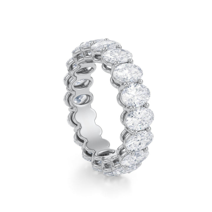 Oval Eternity Band - Vertical
