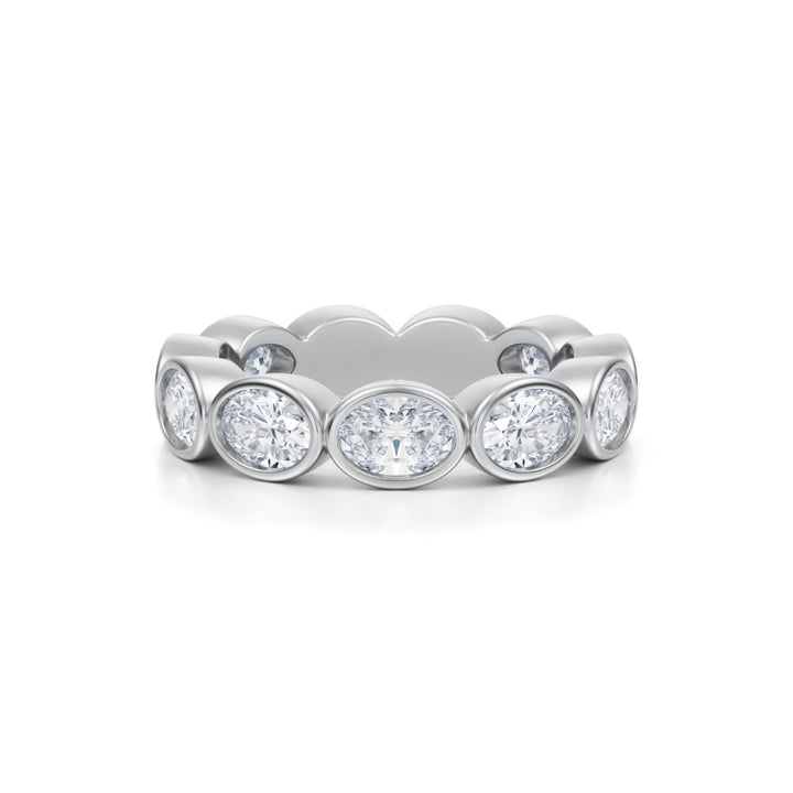 Oval Bezel Eternity Band - Horizontal