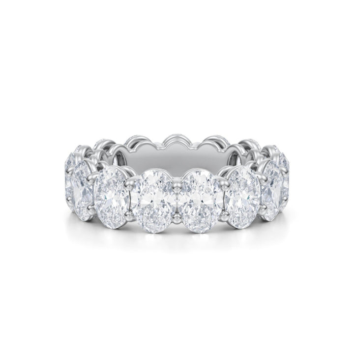 Oval Eternity Band - Vertical