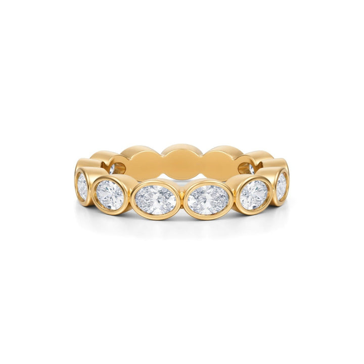 Oval Bezel Eternity Band - Horizontal