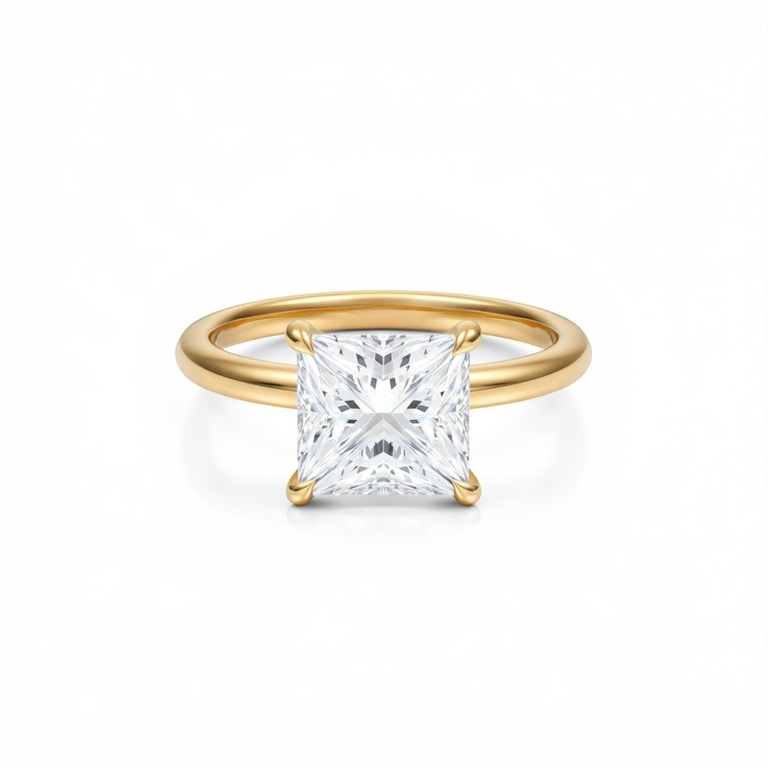 Princess Classic Open Solitaire Ring