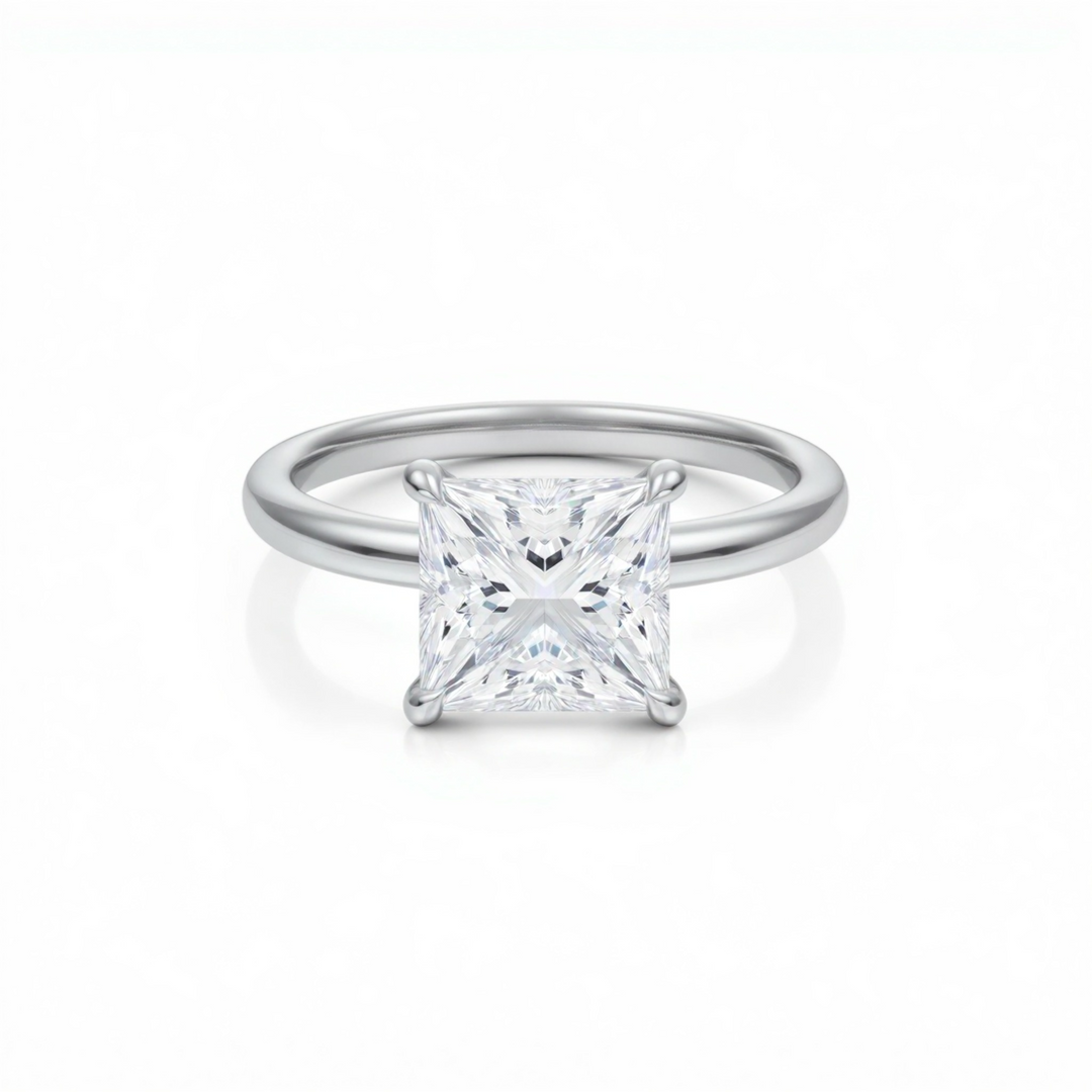 Princess Classic Open Solitaire Ring