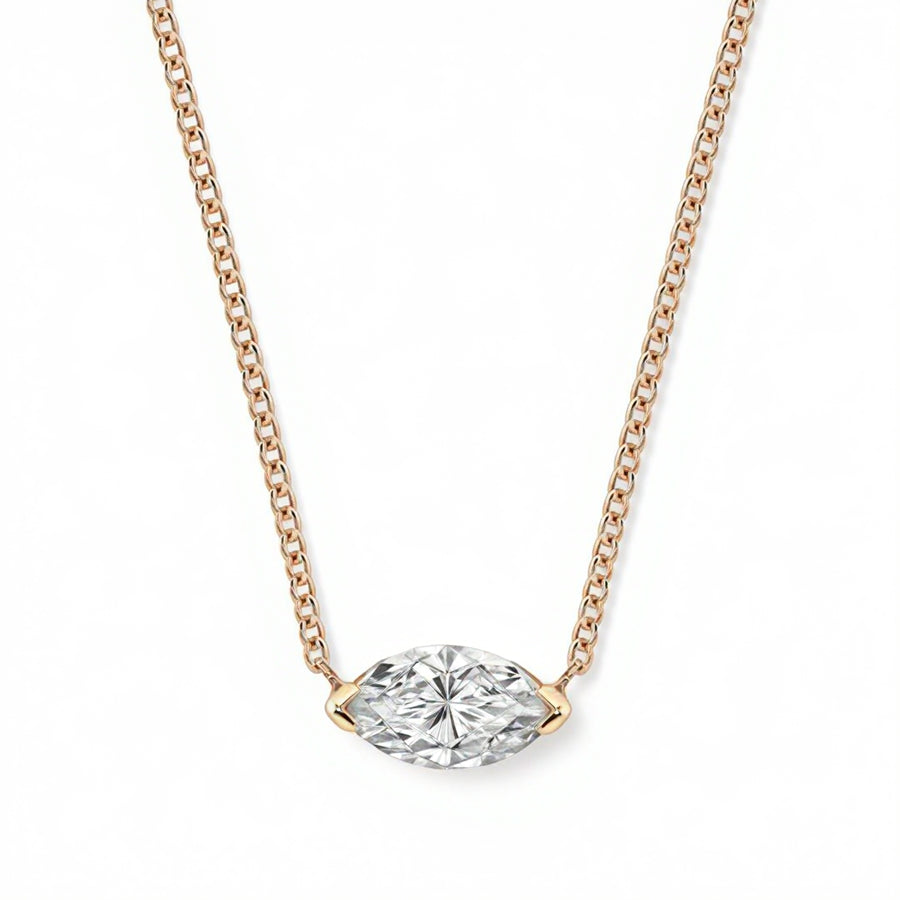 Marquise Solitaire Pendant Necklace