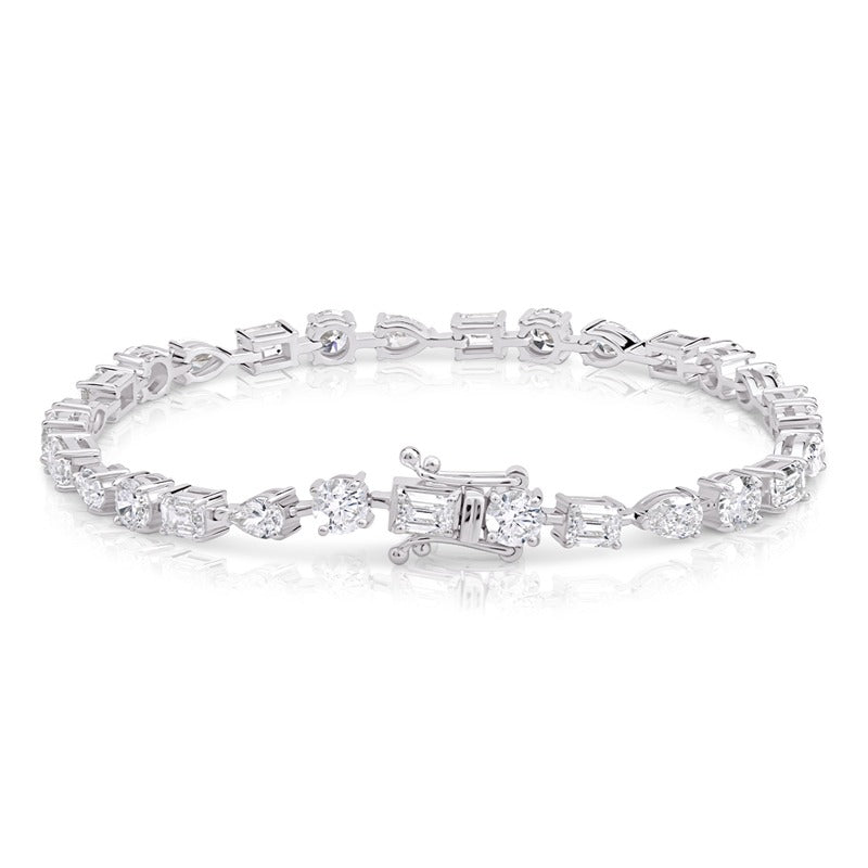 Mixed Shape Lab Grown Diamond Tennis Bracelet