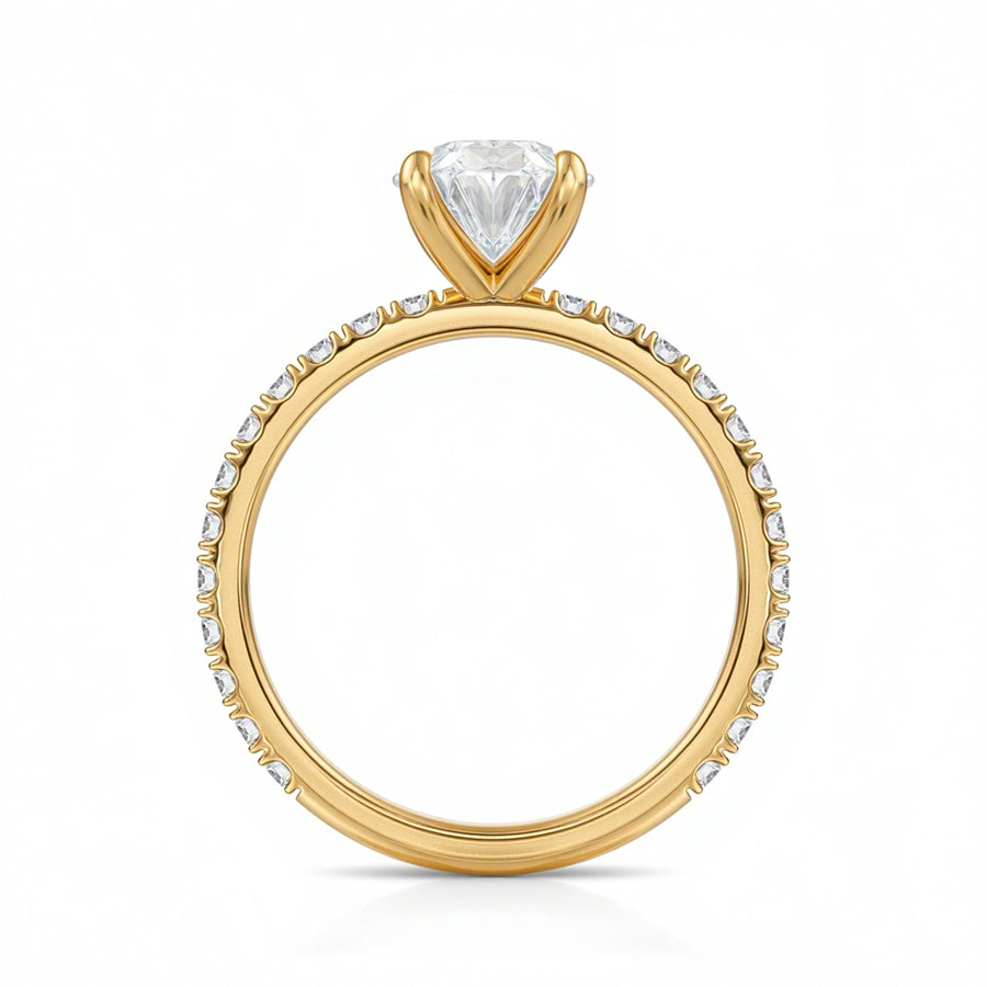 Oval Modern Pave Ring