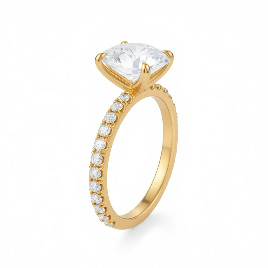 Oval Modern Pave Ring