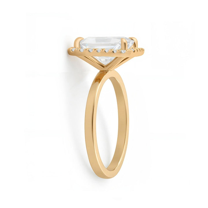 Radiant Halo Solitaire Ring