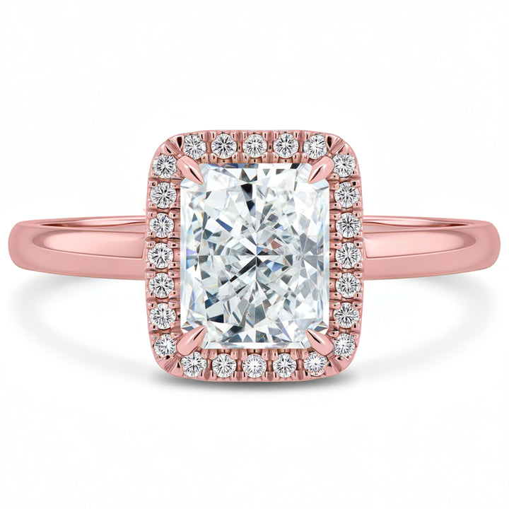 Radiant Halo Solitaire Ring