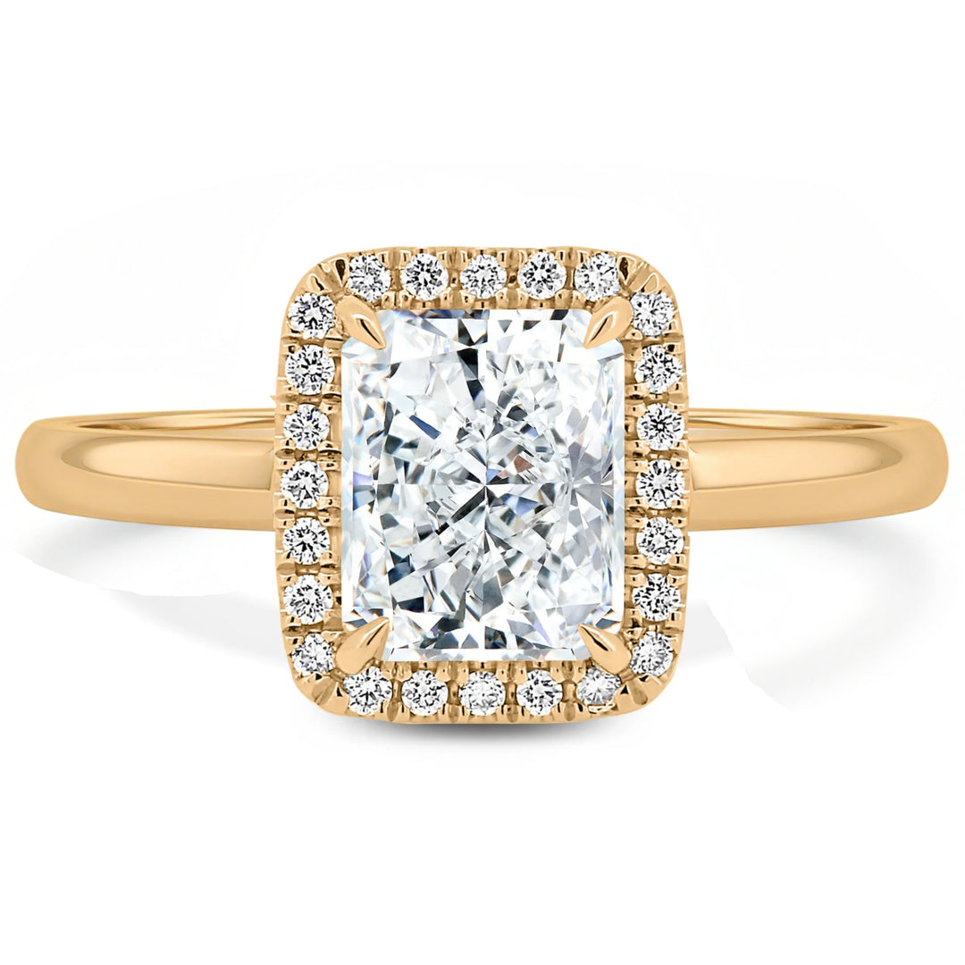 Radiant Halo Solitaire Ring