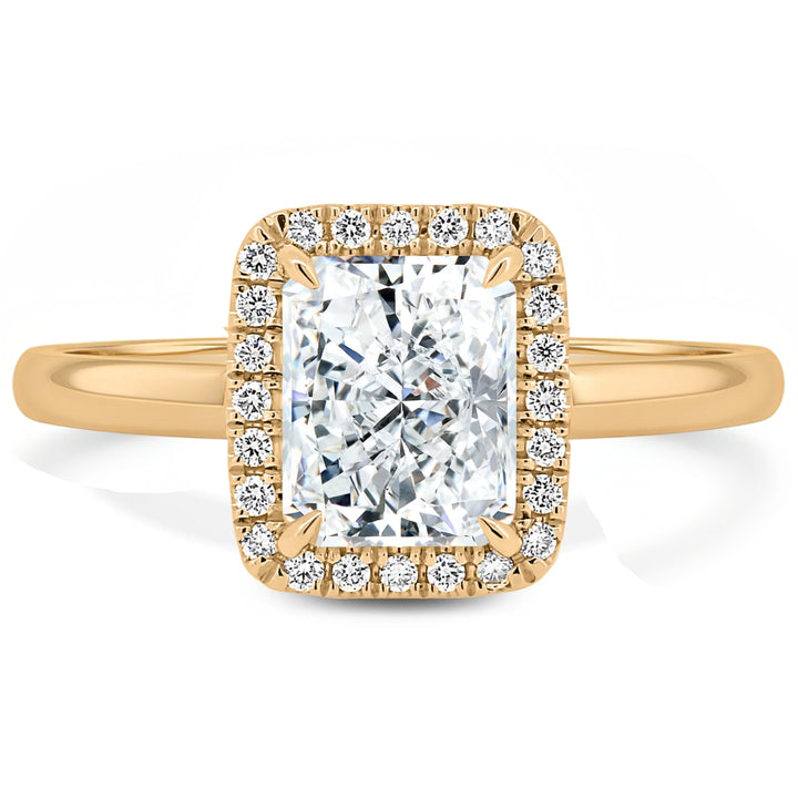 Radiant Halo Solitaire Ring