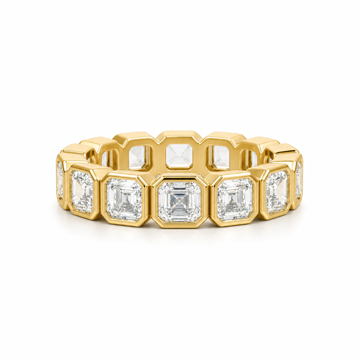 Asscher Bezel Eternity Band