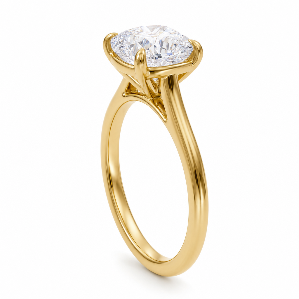 Cushion Classic Cathedral Ring