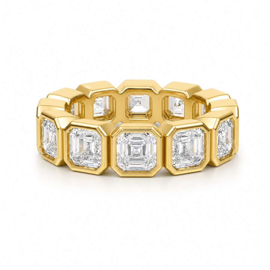 Asscher Bezel Eternity Band