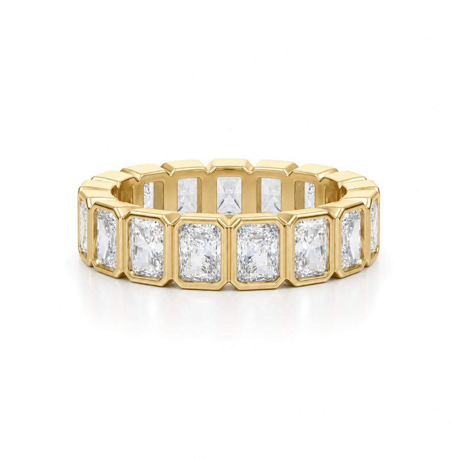 Radiant Bezel Vertical Eternity Band