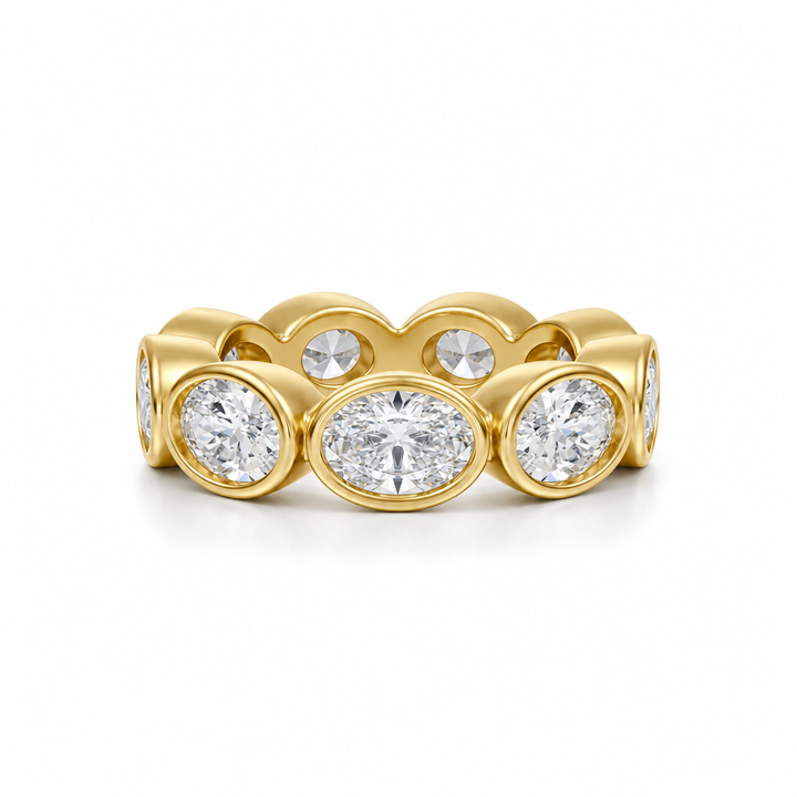 Oval Bezel Horizontal Eternity Band