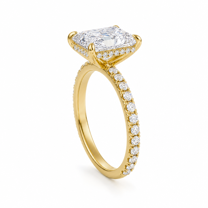 Radiant Hidden Halo With Pave Band