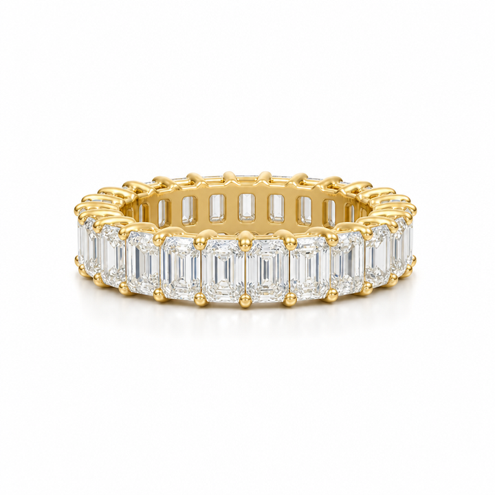 Emerald Basket Eternity Band