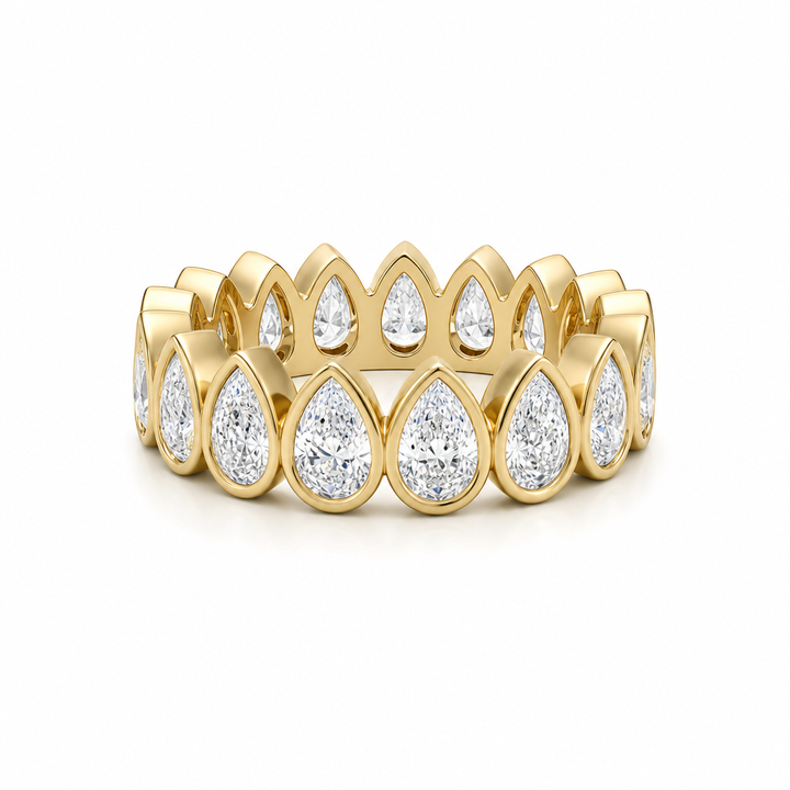 Pear Bezel Vertical Eternity Band