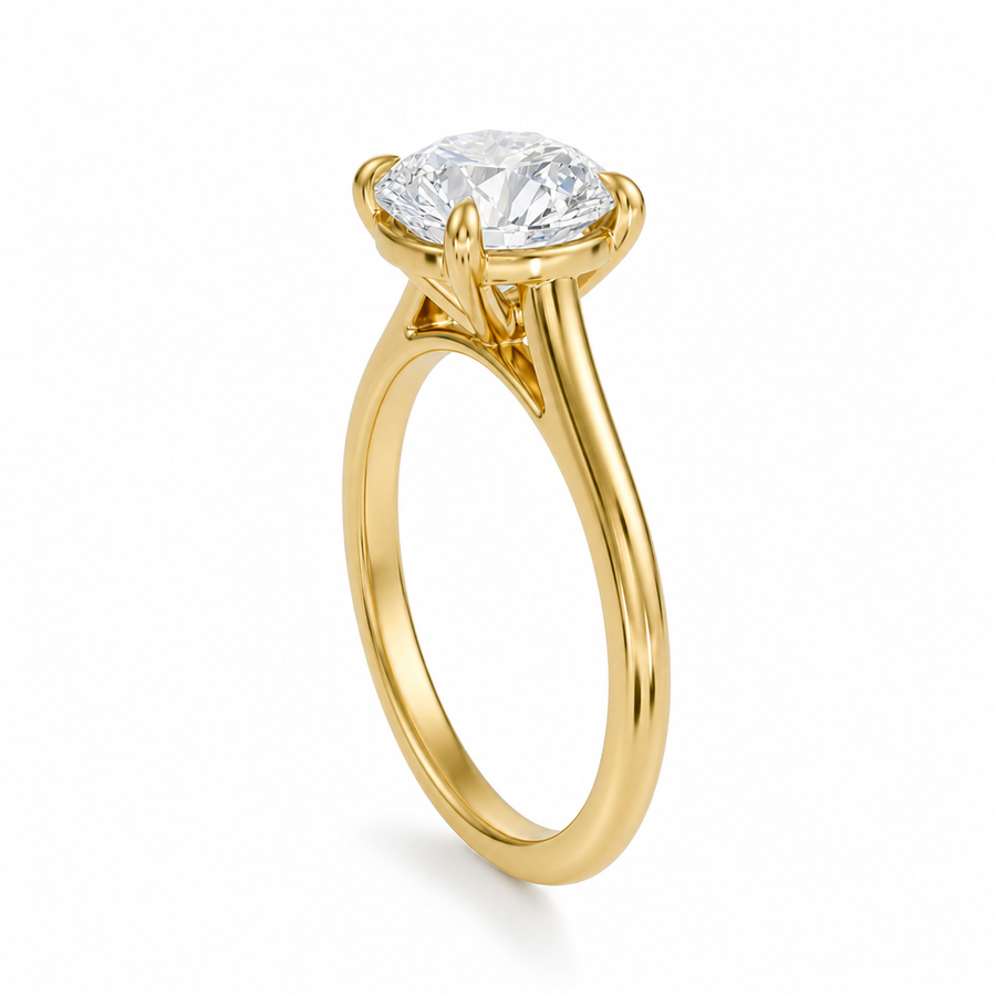 Round Classic Cathedral Ring