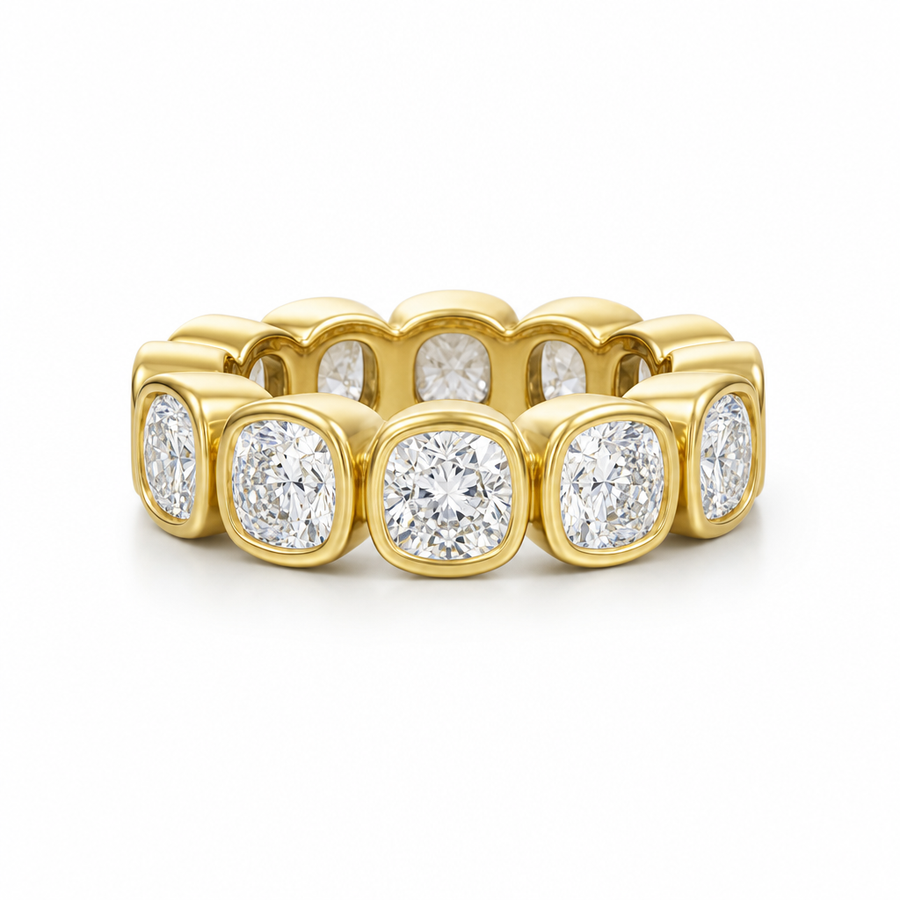 Cushion Bezel Eternity Band