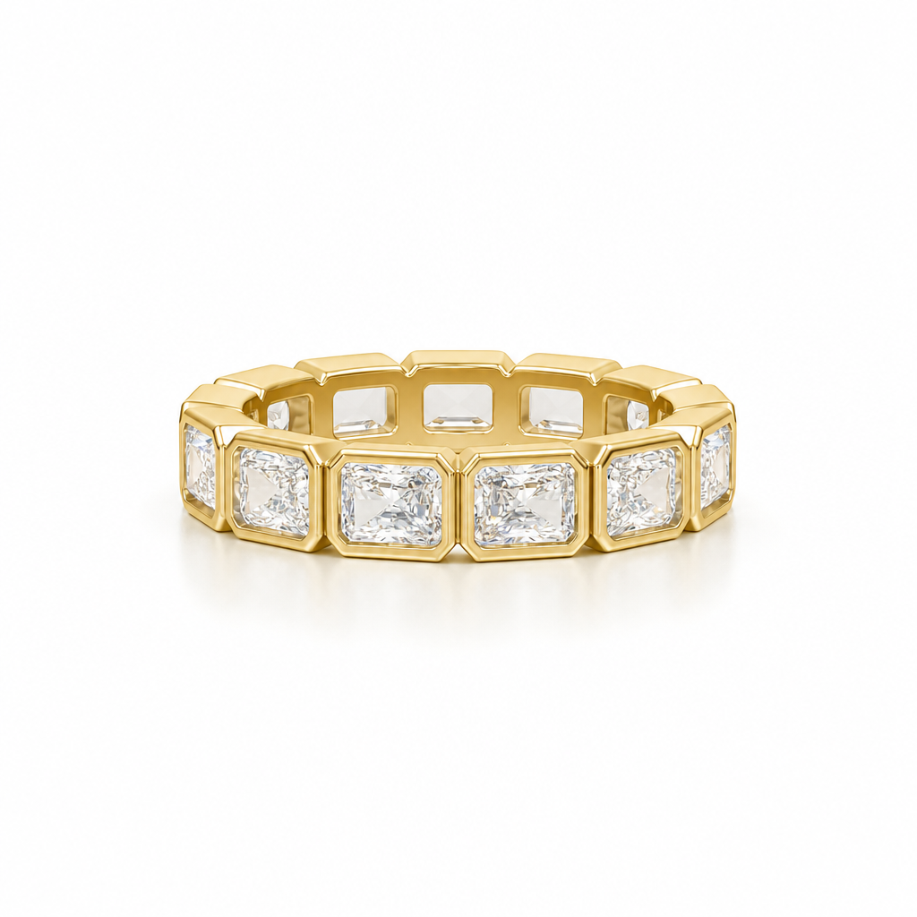 Radiant Bezel Horizontal Eternity Band