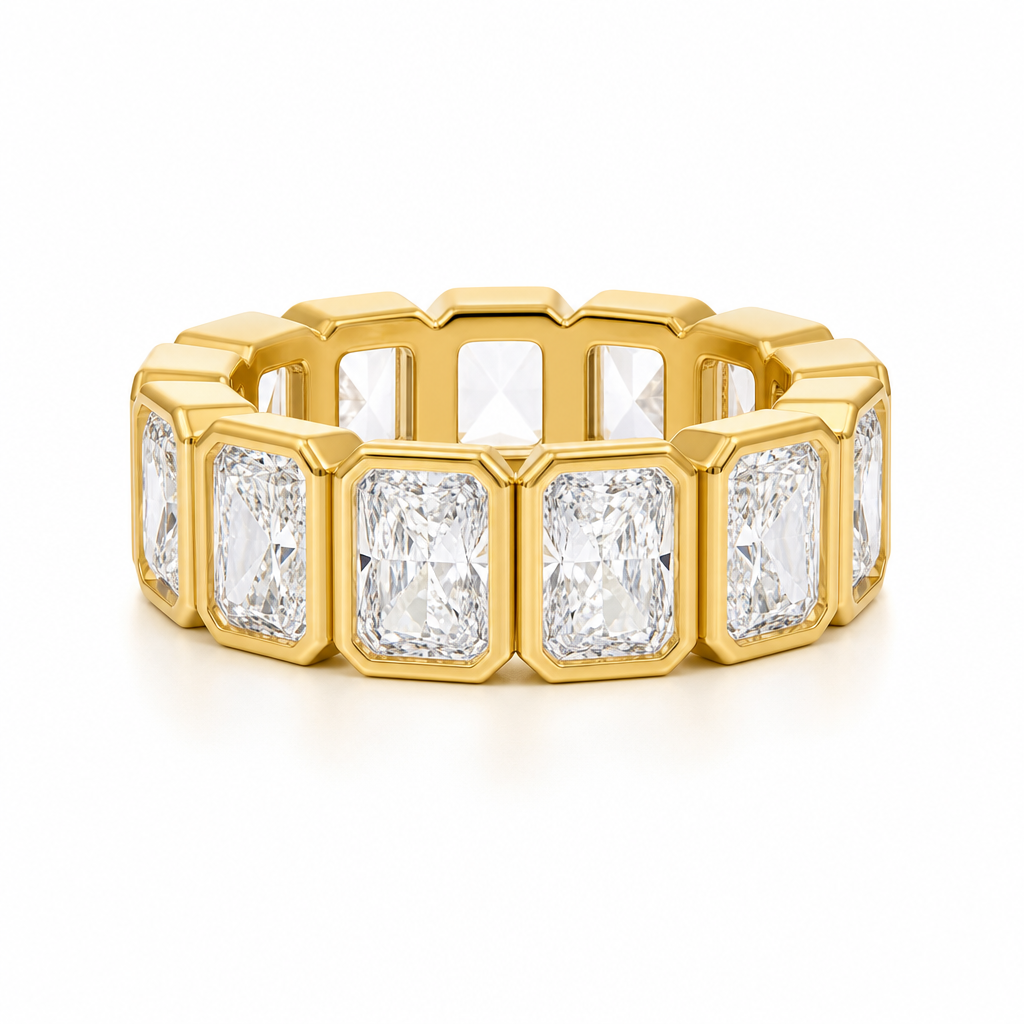 Radiant Bezel Vertical Eternity Band