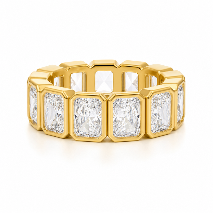 Radiant Bezel Vertical Eternity Band