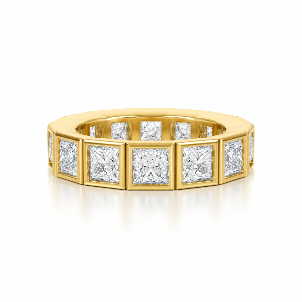 Princess Bezel Eternity Band
