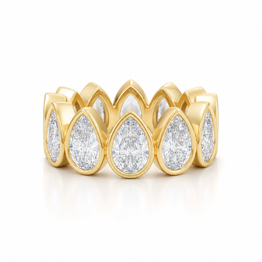 Pear Bezel Vertical Eternity Band