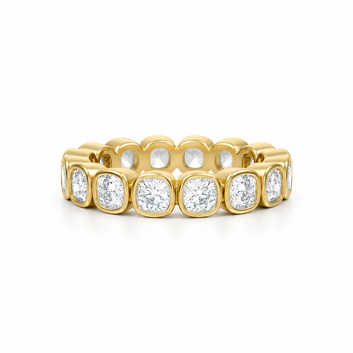 Cushion Bezel Eternity Band