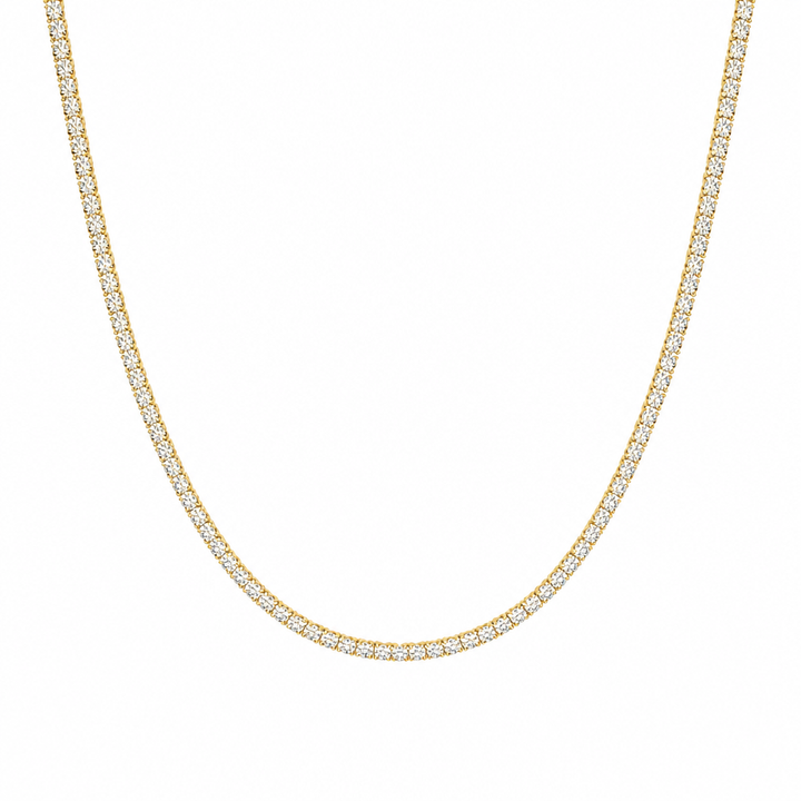 7 carat round lab grown diamond tennis necklace