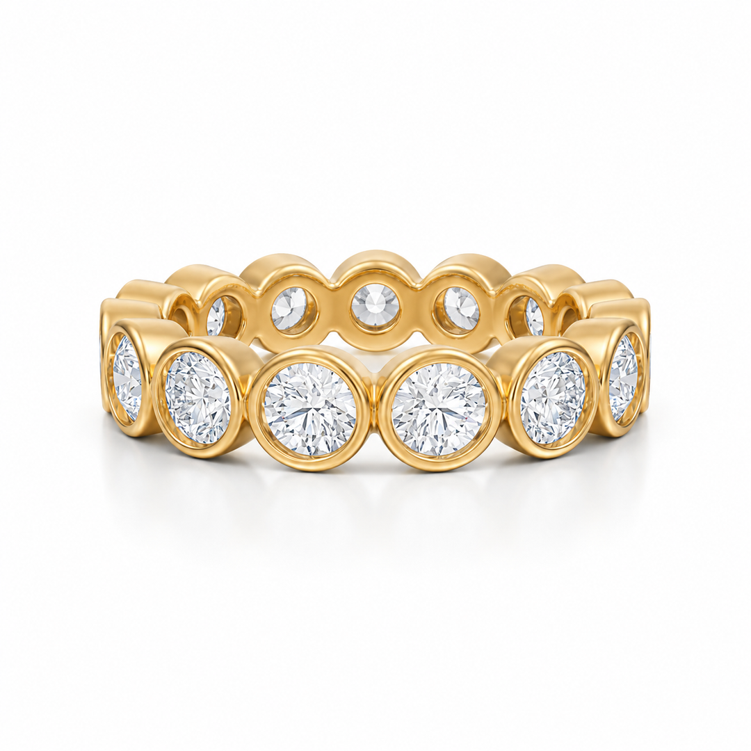 Round Bezel Eternity Band