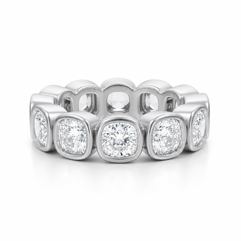 Cushion Bezel Eternity Band