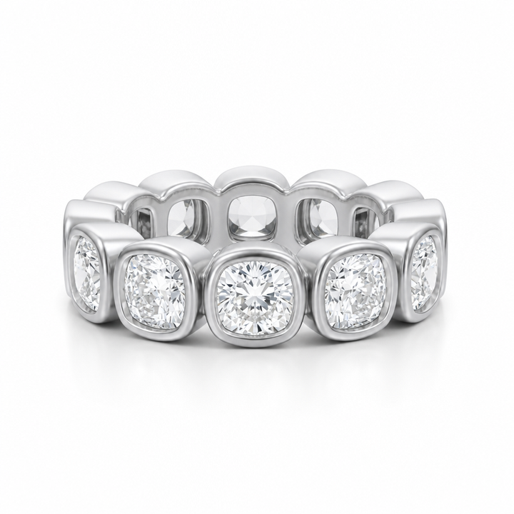 Cushion Bezel Eternity Band