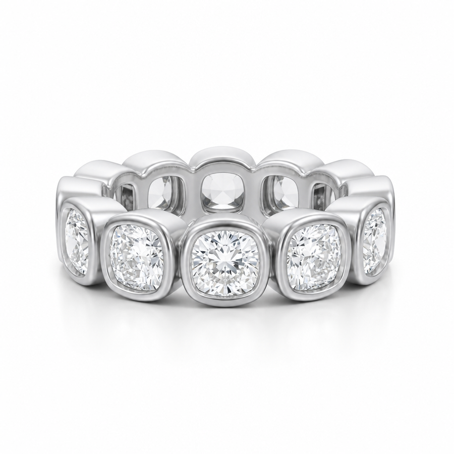 Cushion Bezel Eternity Band