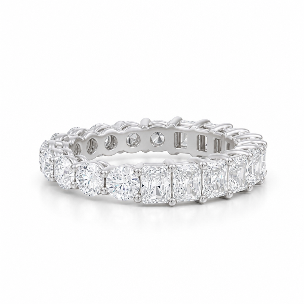 Radiant And Round Eternity Ring