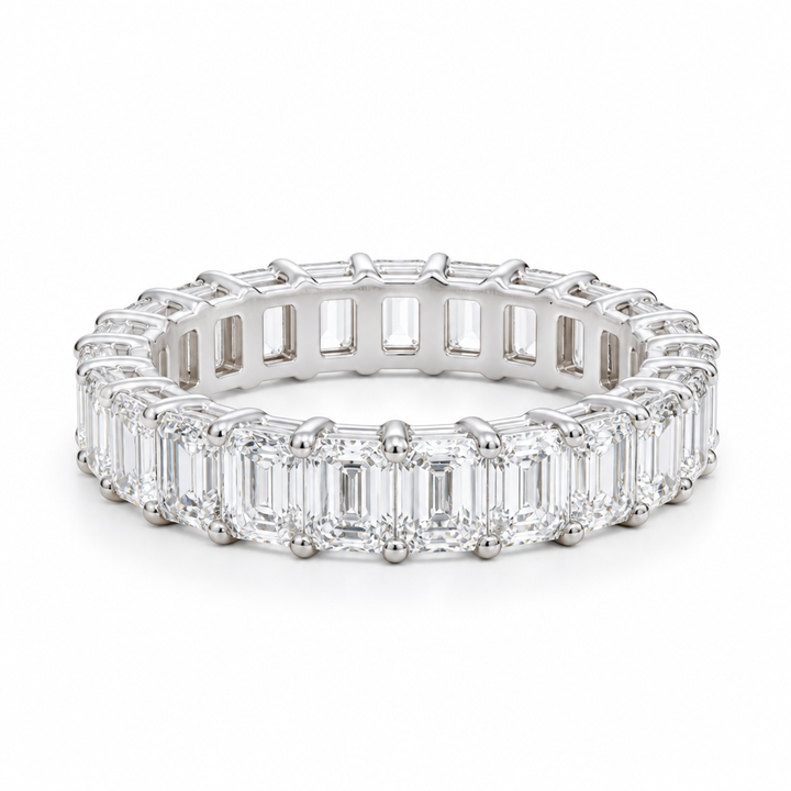 Emerald Basket Eternity Band