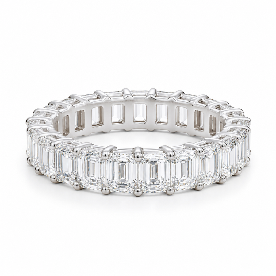 Emerald Basket Eternity Band