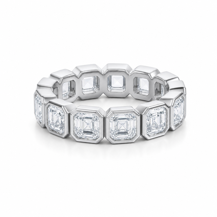 Asscher Bezel Eternity Band