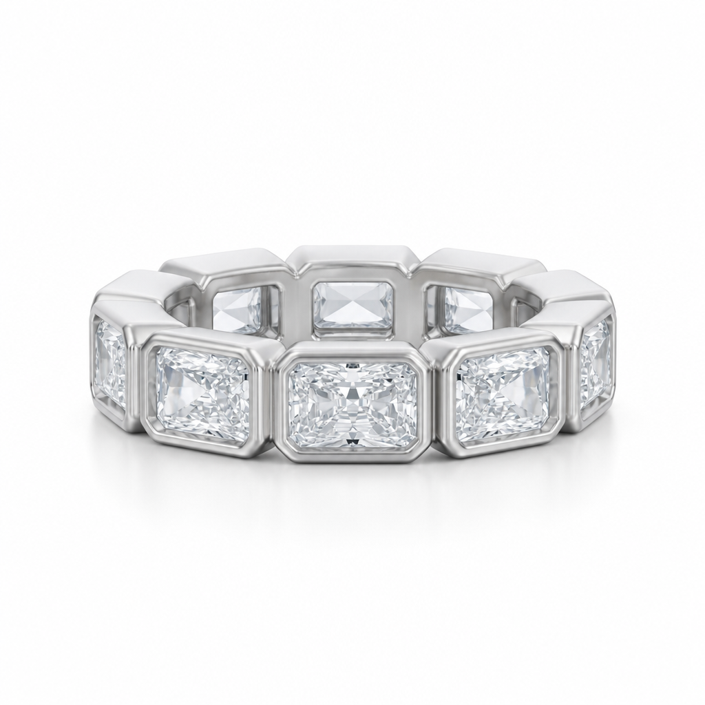 Radiant Bezel Horizontal Eternity Band