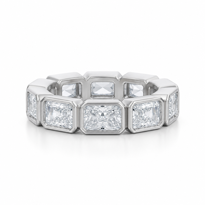 Radiant Bezel Horizontal Eternity Band