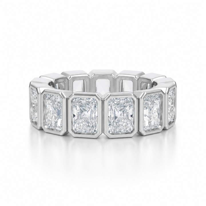 Radiant Bezel Vertical Eternity Band