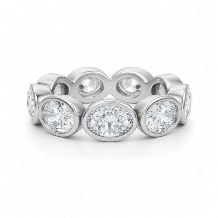 Oval Bezel Horizontal Eternity Band
