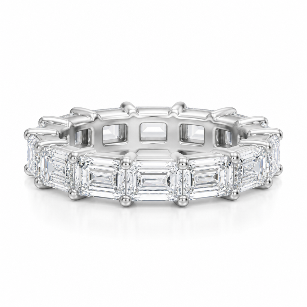 Horizontal Emerald Eternity Band