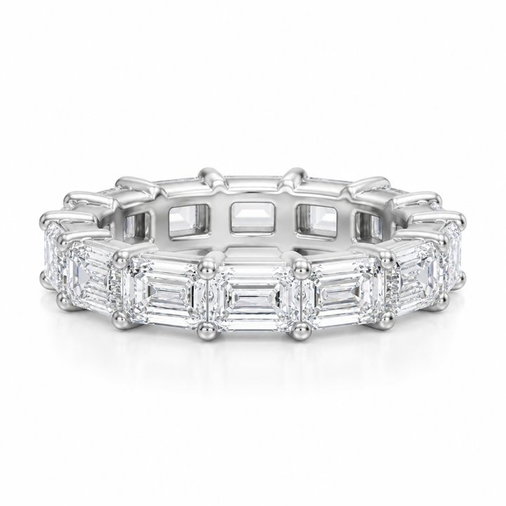 Horizontal Emerald Eternity Band