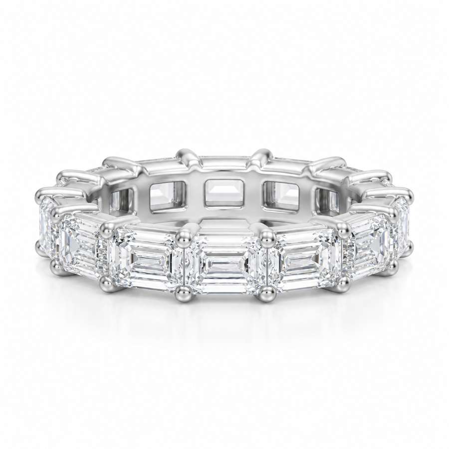 Horizontal Emerald Eternity Band