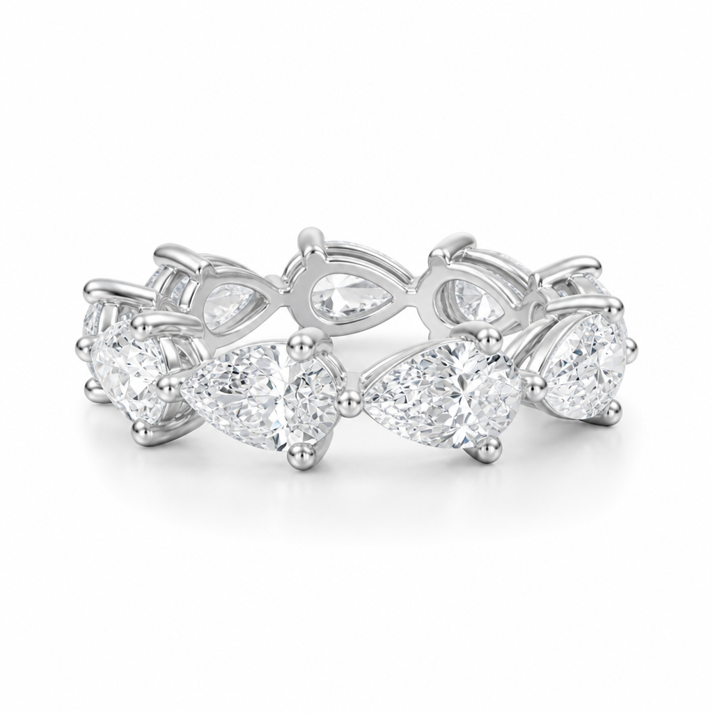 Horizontal Pear Eternity Band
