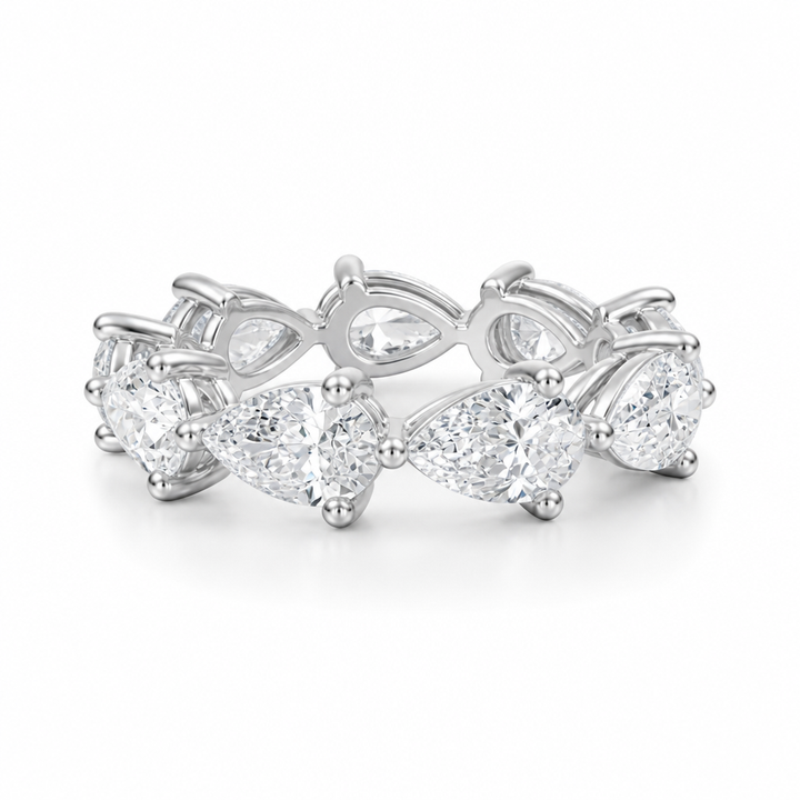 Horizontal Pear Eternity Band